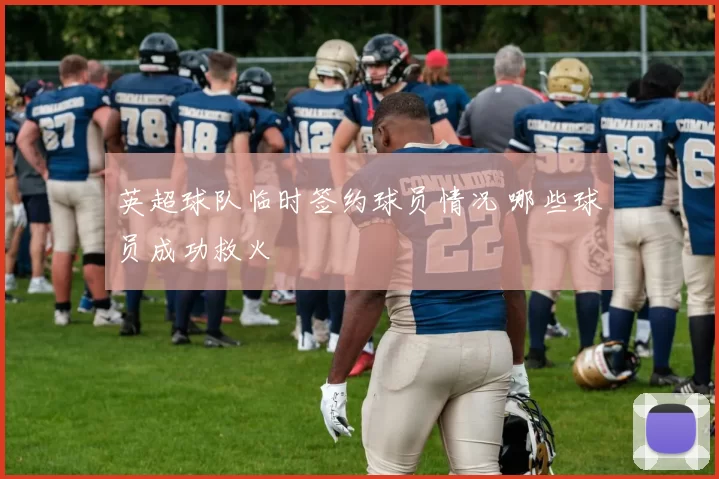 英超球队临时签约球员情况 哪些球员成功救火